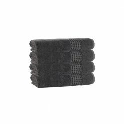 Best Pirce ⭐ Flash Sale 🌟 Ela 4 pcs Anthracite Turkish Cotton Hand Towels by Enchante Home 🌟 ⌛
