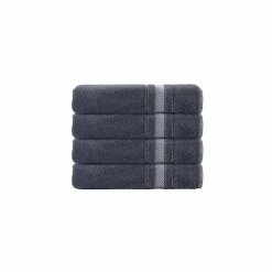 Wholesale 👏 Flash Sale ✔️ Enchasoft 4 pcs Anthracite Turkish Cotton Hand Towels by Enchante Home 🎉 ⌛