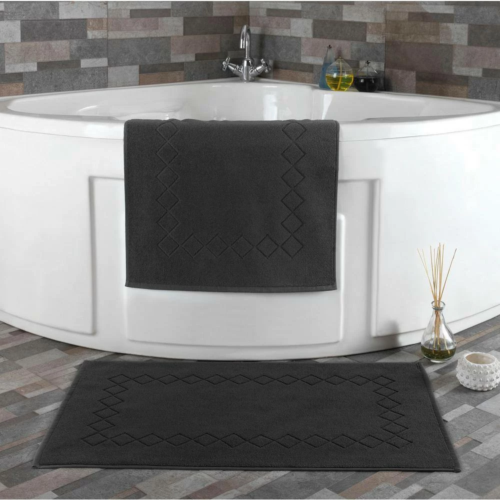 Flash Sale โจ New โ Gracious 2-Pieces Anthracite Turkish Cotton Bath Mats by Enchante Home โ ๐ 2 Flash Sale โจ New โ Gracious 2-Pieces Anthracite Turkish Cotton Bath Mats by Enchante Home โ ๐ - Image 2
