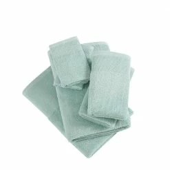 Coupon 😉 Flash Sale 🥰 Galveston Antibacterial 3-Piece Aqua Blue Cotton Towel Set by Laura Ashley ⭐ 🛒