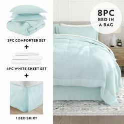 Best reviews of ❤️ Cheap 🔥 Performance 8-Piece Sage Queen Comforter Set by Becky Cameron 🔥 😀 -Becky Cameron Shop becky cameron bed in a bag ieh mult q sa 44 1000
