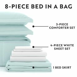 Best reviews of ❤️ Cheap 🔥 Performance 8-Piece Sage Queen Comforter Set by Becky Cameron 🔥 😀 -Becky Cameron Shop becky cameron bed in a bag ieh mult q sa 76 1000
