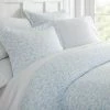 Cheap ⭐ Best Pirce 😍 Burst of Vines Patterned Performance Light Blue Queen 3-Piece Duvet Cover Set by Becky Cameron 🎁 🔥
