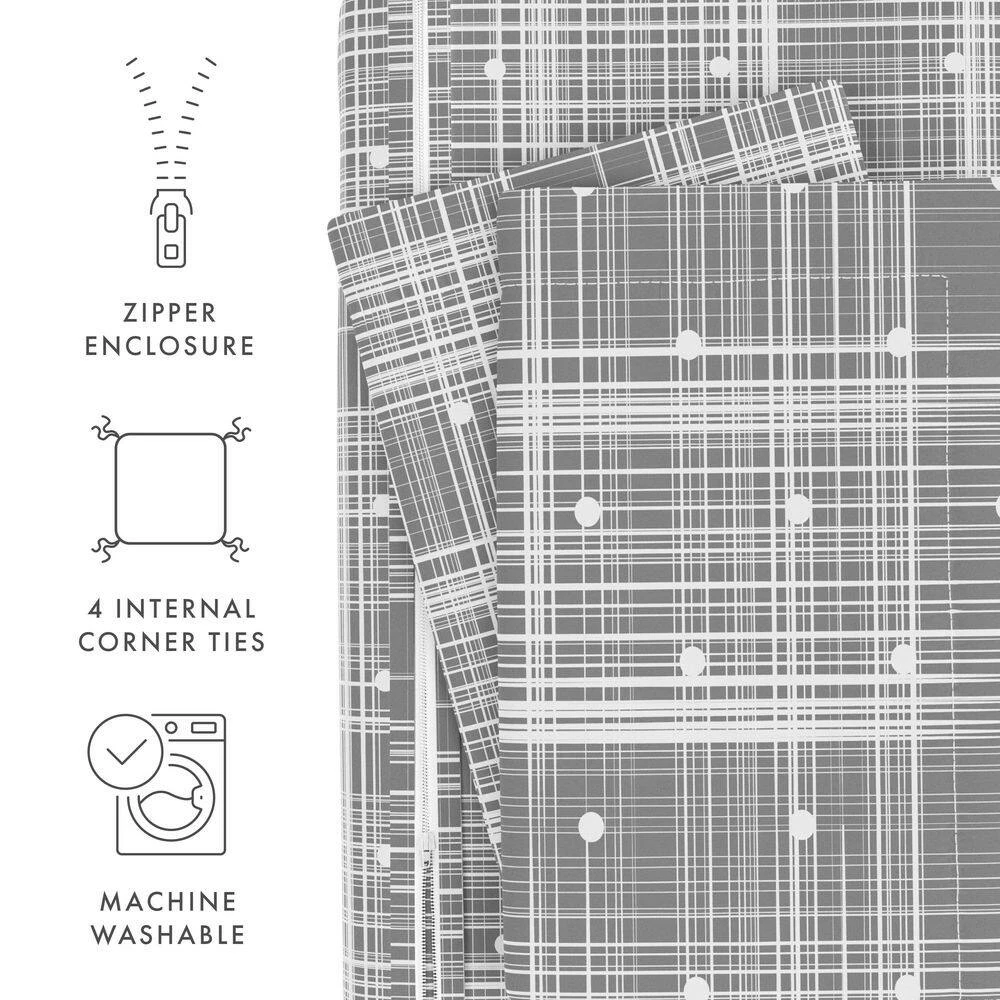 Best deal ๐ Best deal ๐ Polka Dot Patterned Performance Gray King 3-Piece Duvet Cover Set by Becky Cameron ๐ฅฐ ๐ 3 Best deal ๐ Best deal ๐ Polka Dot Patterned Performance Gray King 3-Piece Duvet Cover Set by Becky Cameron ๐ฅฐ ๐ - Image 3