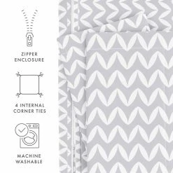 Best reviews of ⌛ Wholesale 🤩 Puffed Chevron Patterned Performance Light Gray Queen 3-Piece Duvet Cover Set by Becky Cameron 🧨 ❤️ -Becky Cameron Shop becky cameron bedding sets ieh duv puf q lg 4f 1000