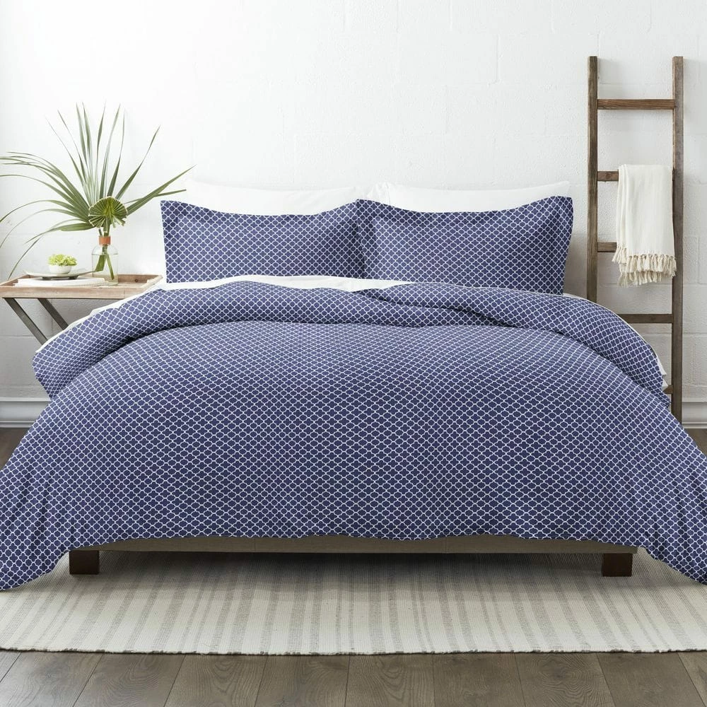 Cheapest ๐ Hot Sale โ๏ธ Quatrefoil Patterned Performance Navy King 3-Piece Duvet Cover Set by Becky Cameron ๐ ๐ 1 Cheapest ๐ Hot Sale โ๏ธ Quatrefoil Patterned Performance Navy King 3-Piece Duvet Cover Set by Becky Cameron ๐ ๐