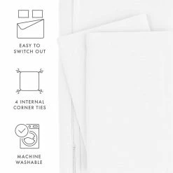 New 👏 Flash Sale ⌛ Performance White Queen 3-Piece Duvet Cover Set by Becky Cameron 👏 😉 -Becky Cameron Shop becky cameron bedding sets ieh duv queen wh 44 1000