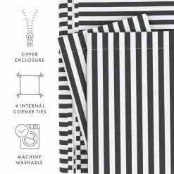 Cheapest 😀 Budget ⌛ Ribbon Patterned Performance Gray Queen 3-Piece Duvet Cover Set by Becky Cameron 🥰 ✨ -Becky Cameron Shop becky cameron bedding sets ieh duv ri q gr 4f 1000