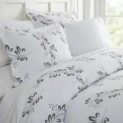 Best Pirce 😍 Cheapest 🌟 Simple Vine Patterned Performance Gray King 3-Piece Duvet Cover Set by Becky Cameron 🔥 🥰