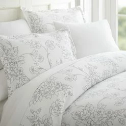 Deals 😀 Best Pirce 😀 Vine Patterned Performance Gray King 3-Piece Duvet Cover Set by Becky Cameron 😀 ✨
