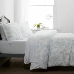 Deals 😀 Best Pirce 😀 Vine Patterned Performance Gray King 3-Piece Duvet Cover Set by Becky Cameron 😀 ✨ -Becky Cameron Shop becky cameron bedding sets ieh duv vi k gr c3 1000