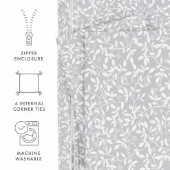 Wholesale ✔️ Best Pirce 🔥 Vine Trellis Patterned Performance Gray King 3-Piece Duvet Cover Set by Becky Cameron ⭐ 🤩 -Becky Cameron Shop becky cameron bedding sets ieh duv vtr k gr 4f 1000