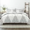 Hot Sale 🥰 Hot Sale 🔔 3-Piece Gray Diamond Stripe Pattern Microfiber Full / Queen Down-Alternative Comforter Set by Becky Cameron ❤️ ❤️