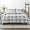 Buy 👏 Wholesale 💯 3-Piece Gray Gingham Pattern Microfiber Twin / Twin Extra Long Down-Alternative Comforter Set by Becky Cameron ⌛ 🛒
