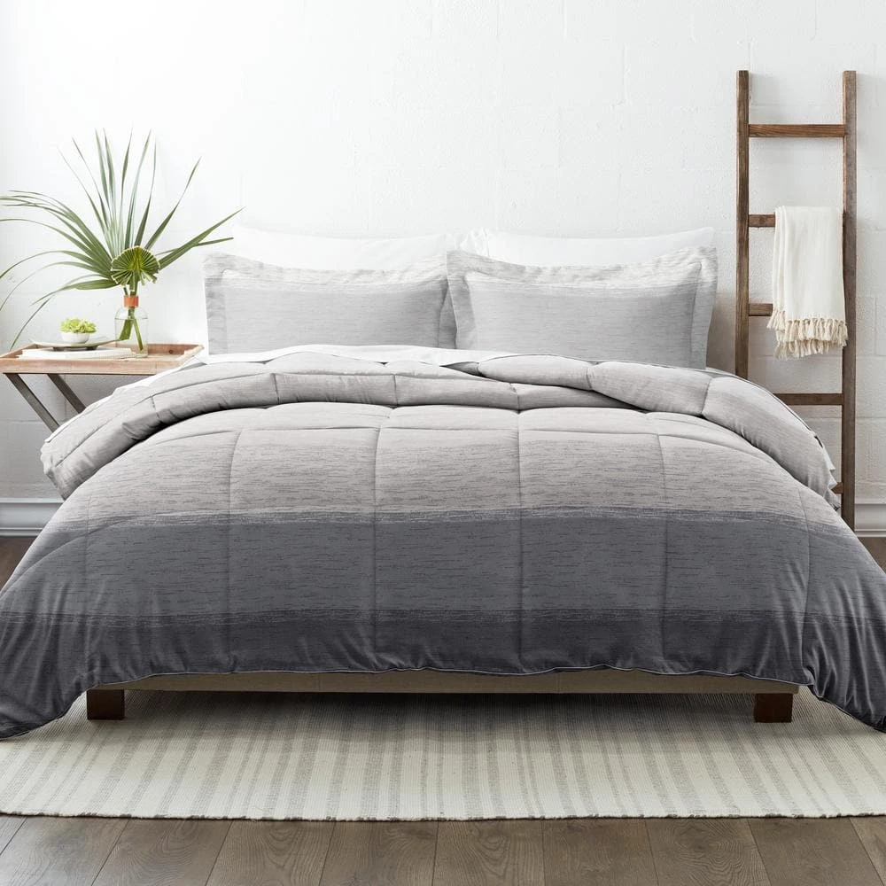 Budget ๐ Cheapest ๐ 3-Piece Gray Ombre Pattern Microfiber Full / Queen Down-Alternative Comforter Set by Becky Cameron ๐ โ 1 Budget ๐ Cheapest ๐ 3-Piece Gray Ombre Pattern Microfiber Full / Queen Down-Alternative Comforter Set by Becky Cameron ๐ โ
