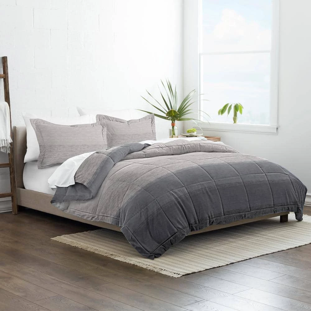 Budget ๐ Cheapest ๐ 3-Piece Gray Ombre Pattern Microfiber Full / Queen Down-Alternative Comforter Set by Becky Cameron ๐ โ 2 Budget ๐ Cheapest ๐ 3-Piece Gray Ombre Pattern Microfiber Full / Queen Down-Alternative Comforter Set by Becky Cameron ๐ โ - Image 2