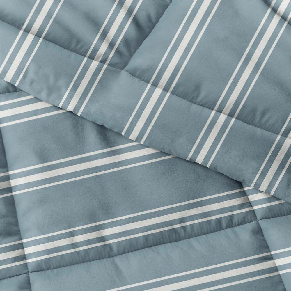Promo โจ Hot Sale ๐งจ 3-Piece Light Blue Soft Stripe Pattern Reversible Microfiber King / California King Down-Alternative Comforter Set by Becky Cameron ๐ ๐คฉ 3 Promo โจ Hot Sale ๐งจ 3-Piece Light Blue Soft Stripe Pattern Reversible Microfiber King / California King Down-Alternative Comforter Set by Becky Cameron ๐ ๐คฉ - Image 3