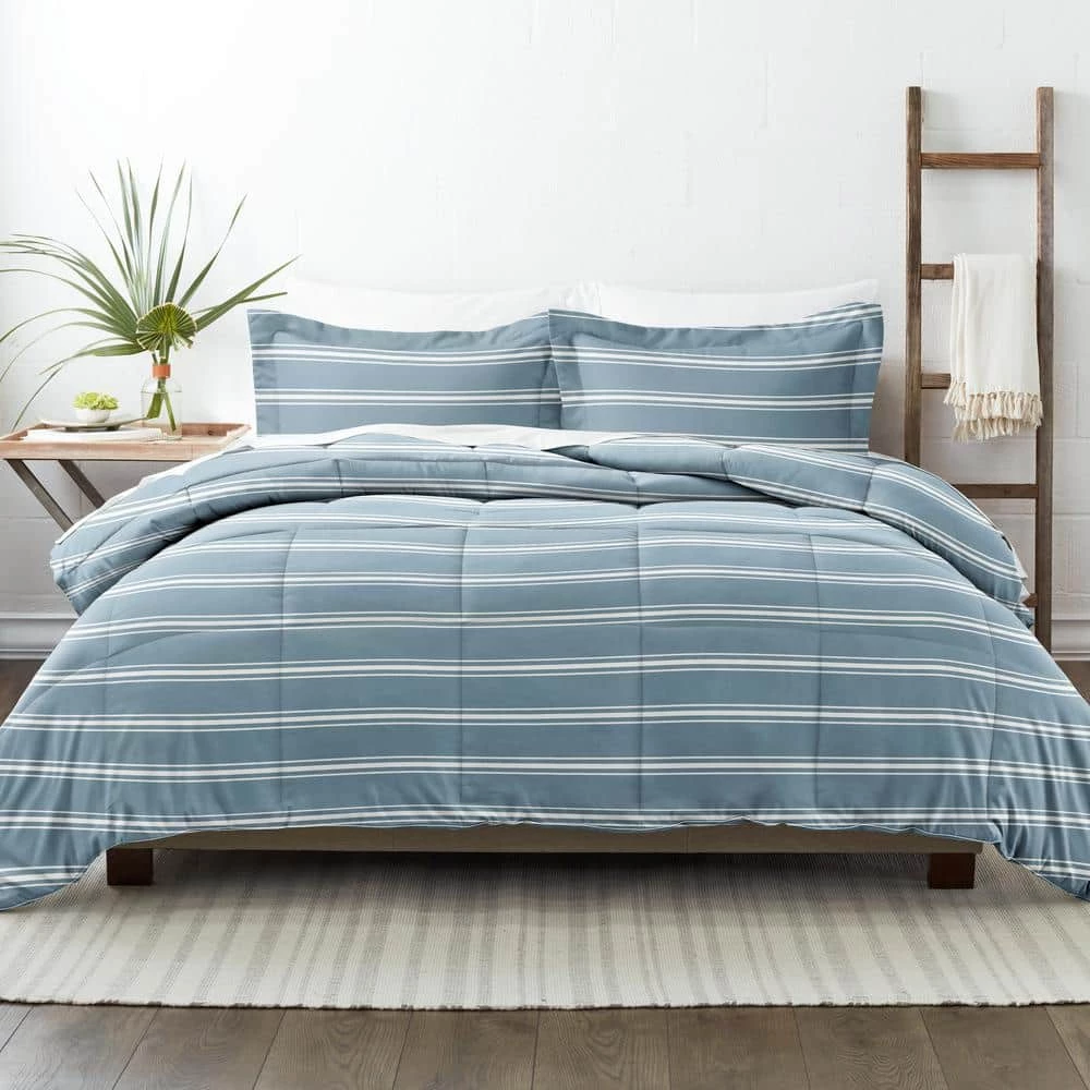 Promo โจ Hot Sale ๐งจ 3-Piece Light Blue Soft Stripe Pattern Reversible Microfiber King / California King Down-Alternative Comforter Set by Becky Cameron ๐ ๐คฉ 1 Promo โจ Hot Sale ๐งจ 3-Piece Light Blue Soft Stripe Pattern Reversible Microfiber King / California King Down-Alternative Comforter Set by Becky Cameron ๐ ๐คฉ