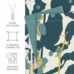 Flash Sale 🌟 Hot Sale 🌟 Teal Boho Flower Print 3-Piece Reversible King/California King Duvet Cover Set by Becky Cameron 😍 ⌛ -Becky Cameron Shop becky cameron bedding sets ih dsp bhf k te 4f 1000