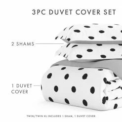 Best deal 🔔 Coupon 💯 Light Gray Painted Polkadot Print 3-Piece Reversible Full/Queen Duvet Cover Set by Becky Cameron 😍 ❤️ -Becky Cameron Shop becky cameron bedding sets ih dsp ppk q lg 44 1000