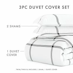 Promo 👍 Cheap ✨ Gray Grid Print 3-Piece Twin/Twin Extra Long Duvet Cover Set by Becky Cameron ❤️ ⌛ -Becky Cameron Shop becky cameron bedding sets ih duv grd t gr 44 1000