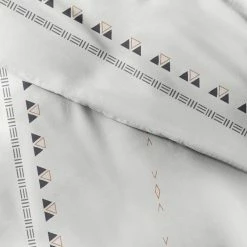 Discount 🎁 Discount 🎁 Clay Natural Geo Lines Print 3-Piece King/California King Duvet Cover Set by Becky Cameron 🧨 👏 -Becky Cameron Shop becky cameron bedding sets ih duv nat k cl 4f 1000