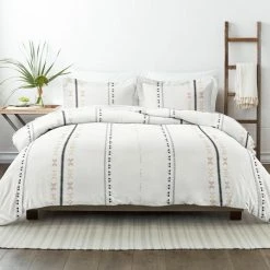 Discount 🎁 Discount 🎁 Clay Natural Geo Lines Print 3-Piece King/California King Duvet Cover Set by Becky Cameron 🧨 👏