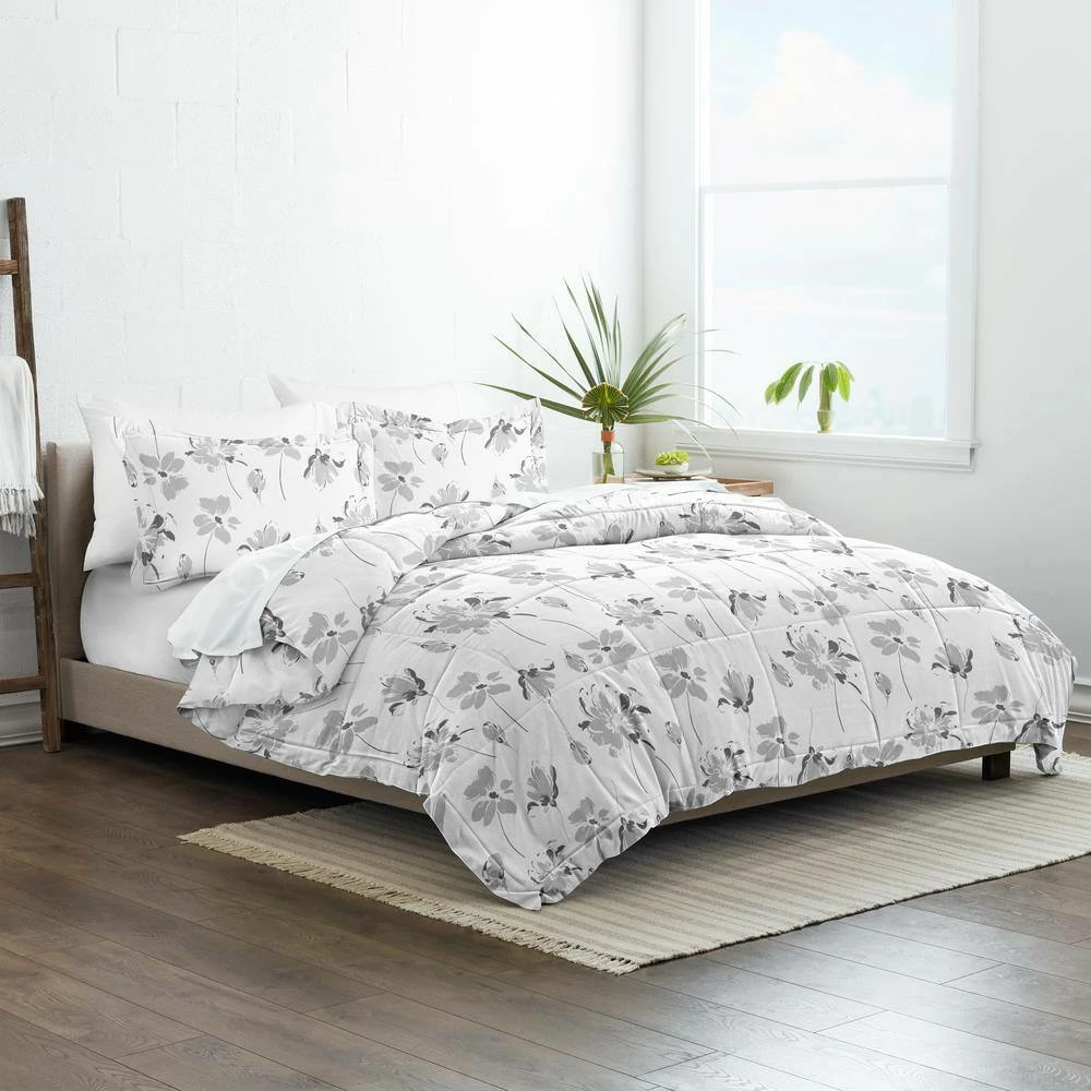 Deals ๐ Wholesale ๐งจ Premium Down Alternative Light Gray Magnolia Grey Patterned Microfiber King Comforter Set by Becky Cameron ๐ฏ ๐ 5 Deals ๐ Wholesale ๐งจ Premium Down Alternative Light Gray Magnolia Grey Patterned Microfiber King Comforter Set by Becky Cameron ๐ฏ ๐ - Image 5