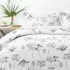 Deals 🎉 Wholesale 🧨 Premium Down Alternative Light Gray Magnolia Grey Patterned Microfiber King Comforter Set by Becky Cameron 💯 🎉