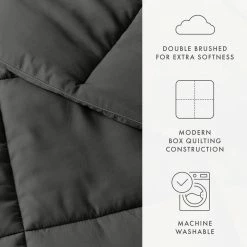 Coupon ⌛ Budget 💯 Performance Gray Solid Queen Comforter by Becky Cameron 🎁 ✨ -Becky Cameron Shop becky cameron comforters ieh comf q gr fa 1000