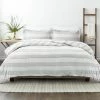 Best deal 😍 Top 10 😀 Premium Down Alternative Light Blue Distressed Stripe Reversible Microfiber King Comforter Set by Becky Cameron ⌛ 😀