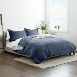 Top 10 🥰 Flash Sale 🎉 Premium Down Alternative Navy Farmhouse Dreams Reversible Microfiber King Comforter Set by Becky Cameron 👍 ✔️ -Becky Cameron Shop becky cameron comforters ieh csp far king navy 1f 1000
