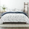 Outlet 😉 Flash Sale 😉 Premium Down Alternative Navy Forget Me Not Reversible Microfiber King Comforter Set by Becky Cameron 🛒 🎉