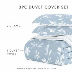 Best Pirce ✔️ Cheap 😀 Premium Ultra Soft Light Blue Country Home Pattern Reversible Full/Queen Microfiber 3-Piece Duvet Cover Set by Becky Cameron 👍 ✨ -Becky Cameron Shop becky cameron duvet covers ieh dpp coh queen lblue 44 1000