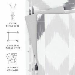 New 🎁 Coupon 😀 Premium Ultra Soft Light Gray Chevron Sleep Pattern Reversible King Microfiber 3-Piece Duvet Cover Set by Becky Cameron 🔥 🛒 -Becky Cameron Shop becky cameron duvet covers ieh dsp chs king lgray 4f 1000