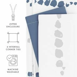 Top 10 🥰 Deals 😍 Premium Ultra Soft Navy Urban Vibe Pattern Reversible King Microfiber 3-Piece Duvet Cover Set by Becky Cameron 🎁 😉 -Becky Cameron Shop becky cameron duvet covers ieh dsp urv king navy 4f 1000