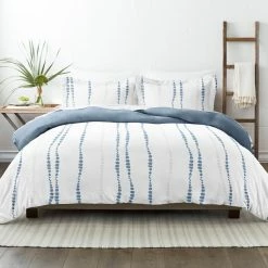 Top 10 🥰 Deals 😍 Premium Ultra Soft Navy Urban Vibe Pattern Reversible King Microfiber 3-Piece Duvet Cover Set by Becky Cameron 🎁 😉