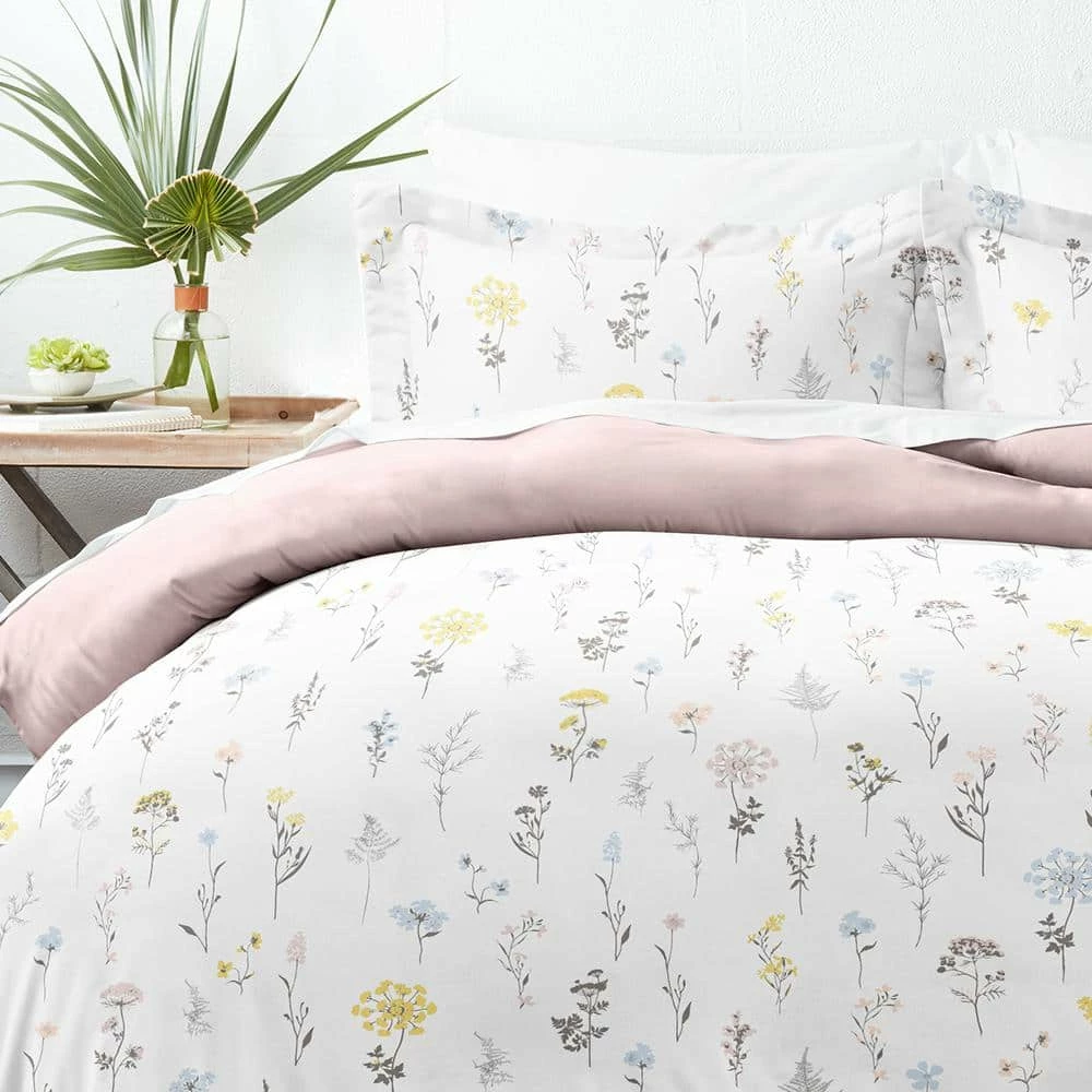 Outlet 💯 Budget 🎁 Premium Ultra Soft Pink Wild Flower Pattern Reversible Full/Queen Microfiber 3-Piece Duvet Cover Set by Becky Cameron 😀 ✔️ 1 Outlet 💯 Budget 🎁 Premium Ultra Soft Pink Wild Flower Pattern Reversible Full/Queen Microfiber 3-Piece Duvet Cover Set by Becky Cameron 😀 ✔️