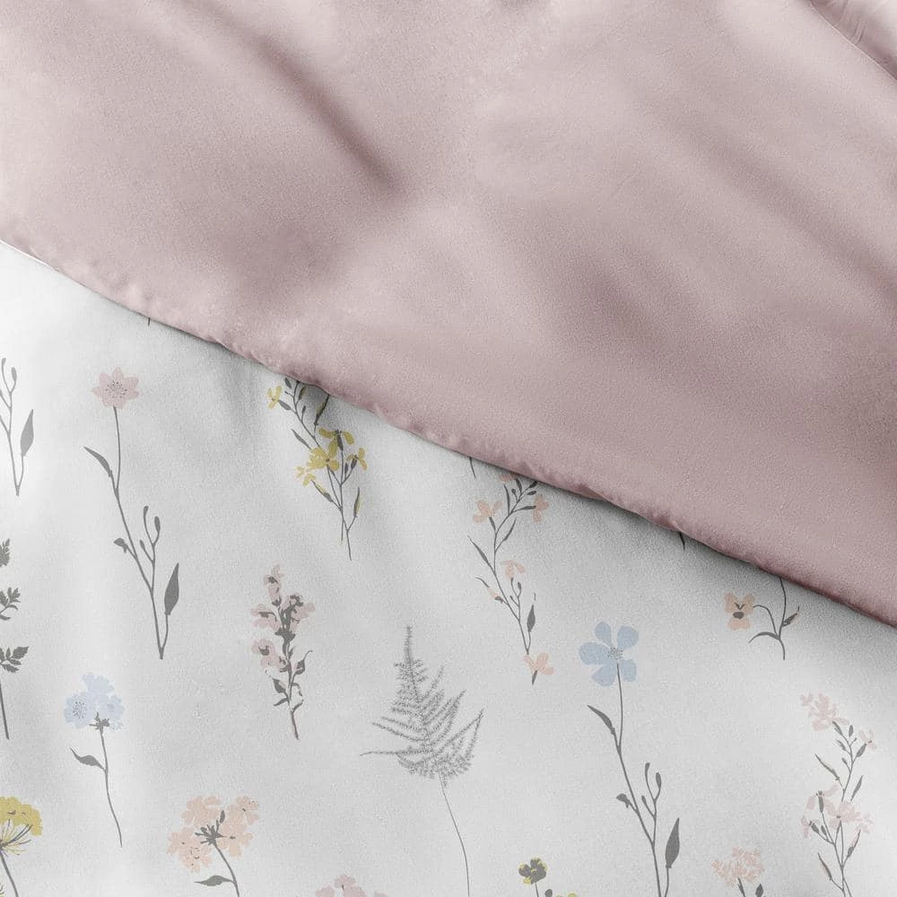 Outlet 💯 Budget 🎁 Premium Ultra Soft Pink Wild Flower Pattern Reversible Full/Queen Microfiber 3-Piece Duvet Cover Set by Becky Cameron 😀 ✔️ 5 Outlet 💯 Budget 🎁 Premium Ultra Soft Pink Wild Flower Pattern Reversible Full/Queen Microfiber 3-Piece Duvet Cover Set by Becky Cameron 😀 ✔️ - Image 5