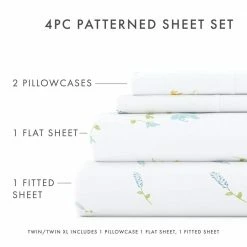 Best reviews of 😀 Outlet ❤️ Premium Ultra Soft 4-Piece Light Blue Bluebirds Pattern Microfiber King Sheet Set by Becky Cameron 🧨 🔥 -Becky Cameron Shop becky cameron sheet sets ieh 4pc blb king lblue 44 1000