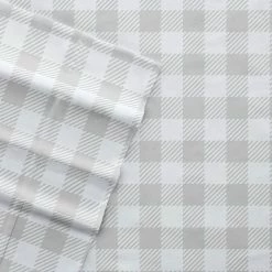 Top 10 🌟 Best deal 🧨 Premium Ultra Soft 4-Piece Light Gray Country Plaid Pattern Microfiber Queen Sheet Set by Becky Cameron 🔔 ⌛ -Becky Cameron Shop becky cameron sheet sets ieh 4pc cpl queen lgray 4f 1000
