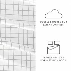 Promo 🌟 Brand new 💯 Premium Ultra Soft 4-Piece Light Gray Crossroad Pattern Microfiber Queen Sheet Set by Becky Cameron 😀 👏 -Becky Cameron Shop becky cameron sheet sets ieh 4pc crr queen lgray 4f 1000