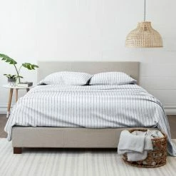 Hot Sale ✨ Discount ⌛ Premium Ultra Soft 4-Piece Navy Distressed Field Stripe Pattern Microfiber Twin Sheet Set by Becky Cameron 👍 😀 -Becky Cameron Shop becky cameron sheet sets ieh 4pc dfs twin navy 1f 1000