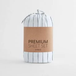 Hot Sale ✨ Discount ⌛ Premium Ultra Soft 4-Piece Navy Distressed Field Stripe Pattern Microfiber Twin Sheet Set by Becky Cameron 👍 😀 -Becky Cameron Shop becky cameron sheet sets ieh 4pc dfs twin navy 44 1000