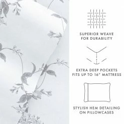 Best Sale 🔥 Outlet 🔥 Premium 4 Piece Gray Sylvan Rose Flannel King Sheet Set by Becky Cameron 💯 ❤️ -Becky Cameron Shop becky cameron sheet sets ieh 4pc fsr king gray 1f 1000