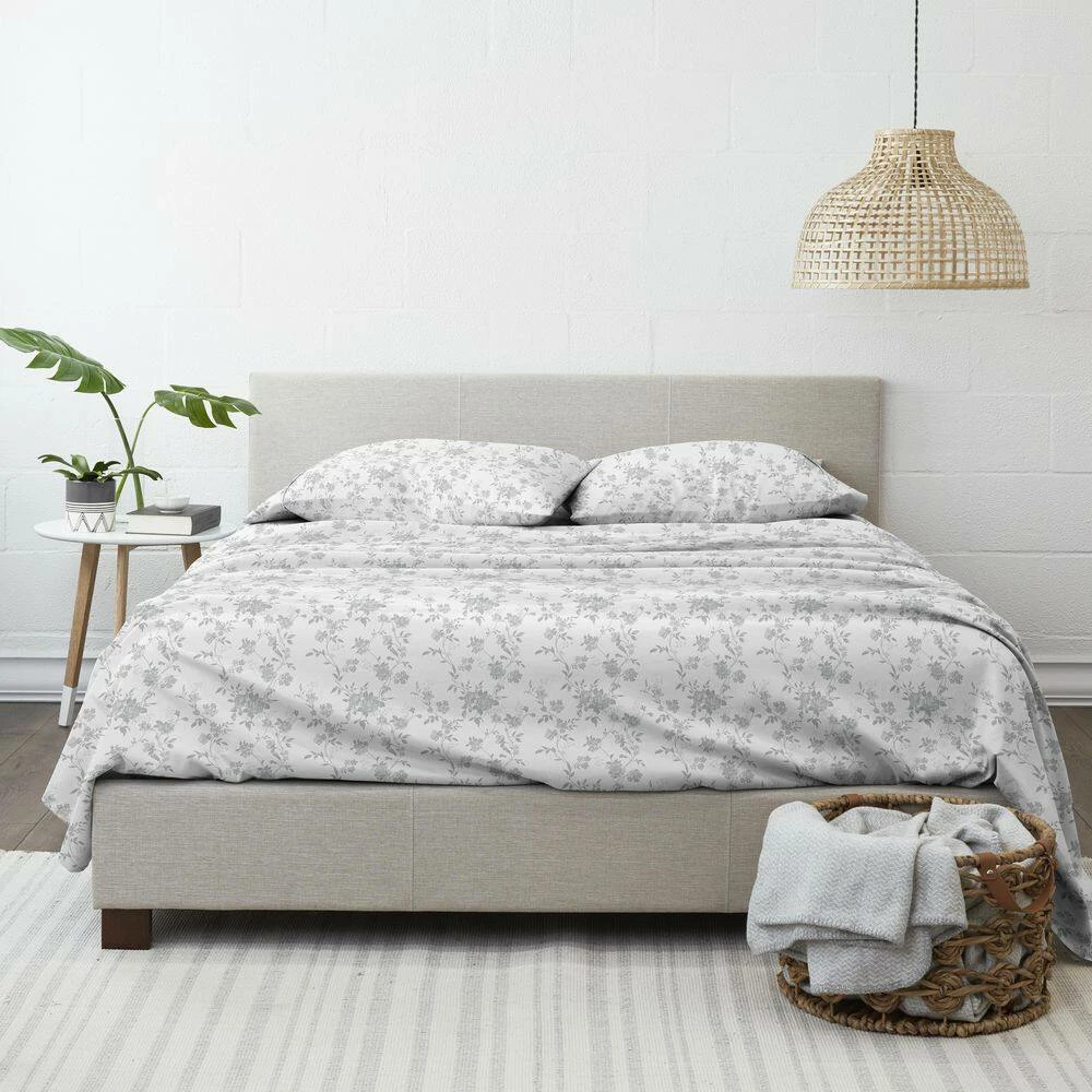 Best Sale ๐ Budget ๐งจ Premium 4 Piece Gray Sylvan Rose Flannel Queen Sheet Set by Becky Cameron ๐ โญ 7 Best Sale ๐ Budget ๐งจ Premium 4 Piece Gray Sylvan Rose Flannel Queen Sheet Set by Becky Cameron ๐ โญ - Image 7