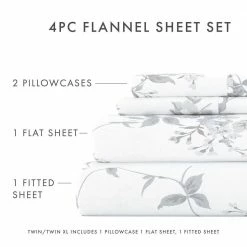 Best Sale ๐ Budget ๐งจ Premium 4 Piece Gray Sylvan Rose Flannel Queen Sheet Set by Becky Cameron ๐ โญ 12 Best Sale ๐ Budget ๐งจ Premium 4 Piece Gray Sylvan Rose Flannel Queen Sheet Set by Becky Cameron ๐ โญ -Becky Cameron Shop becky cameron sheet sets ieh 4pc fsr queen gray fa 1000