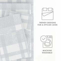 Outlet 🎉 Discount 👏 Premium Light Blue Woven 4-Piece Flannel Queen Bed Sheet Set by Becky Cameron 🌟 👏 -Becky Cameron Shop becky cameron sheet sets ieh 4pc fwo queen lblue 44 1000