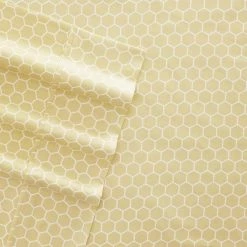 Best reviews of 😉 Flash Sale 🧨 Home Collection 4-Piece Yellow Geometric Microfiber King Sheet Set by Becky Cameron 🤩 ⌛ -Becky Cameron Shop becky cameron sheet sets ieh 4pc hoc k ye 4f 1000