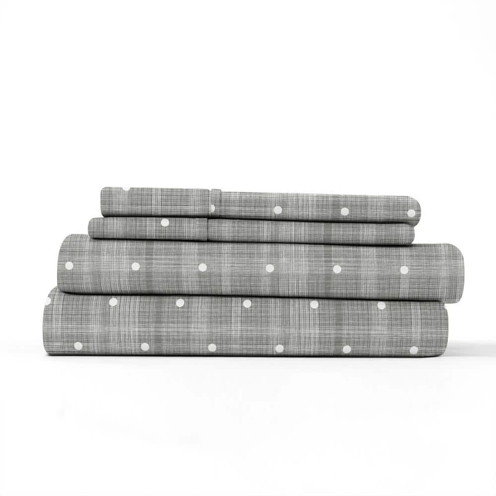 Budget โค๏ธ Outlet โญ 4-Piece Gray Geometric Microfiber California King Sheet Set by Becky Cameron ๐ฅ โค๏ธ 4 Budget โค๏ธ Outlet โญ 4-Piece Gray Geometric Microfiber California King Sheet Set by Becky Cameron ๐ฅ โค๏ธ - Image 4